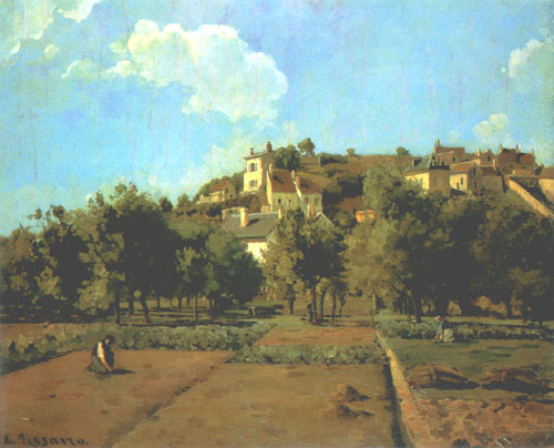 The gardens of L ' Hermitage, Pontoise a Camille Pissarro