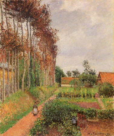 The farmstead the Auberge Ango, Varengeville a Camille Pissarro