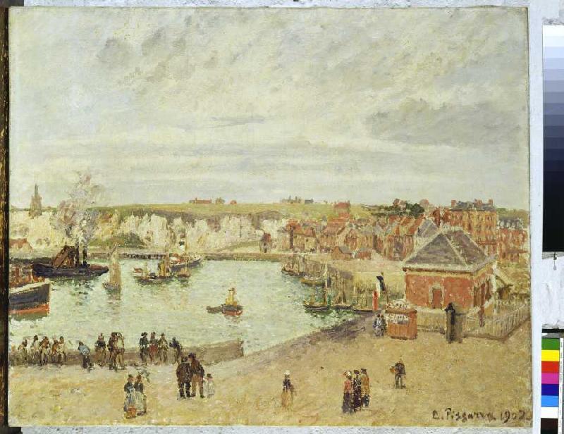 The port of Dieppe a Camille Pissarro
