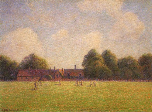 Hampton Court Green, London a Camille Pissarro