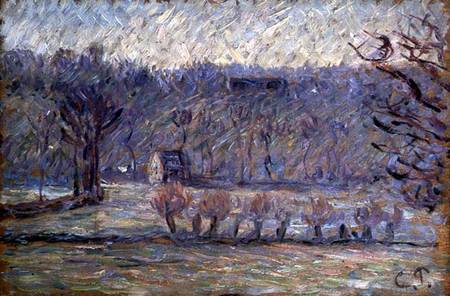 The Hill at Vaches, Bazincourt a Camille Pissarro