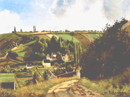 Hill at Jallais, Pontoise a Camille Pissarro