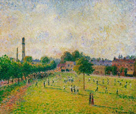 Kew Green, London a Camille Pissarro