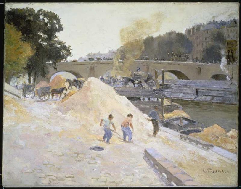Gravel shipment at the Quai this ' Anjou at his in Paris (Pont Marie) a Camille Pissarro
