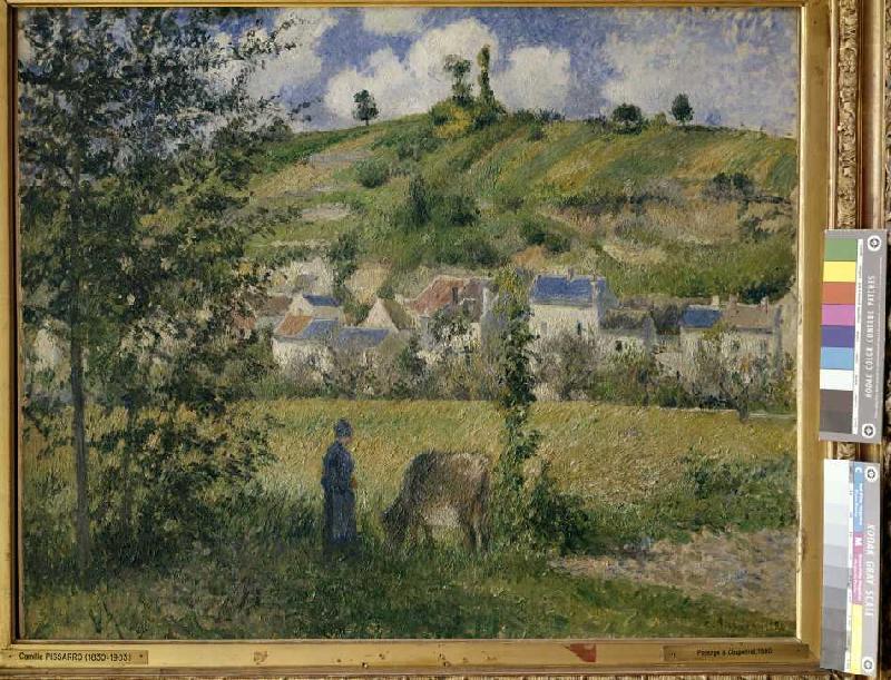 Countryside around Chaponval a Camille Pissarro