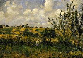 Countryside at Pontoise a Camille Pissarro