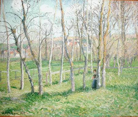 Meadow at Bazincourt a Camille Pissarro