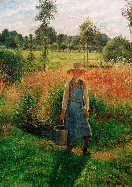 The gardener, after-midday sun, Eragny a Camille Pissarro