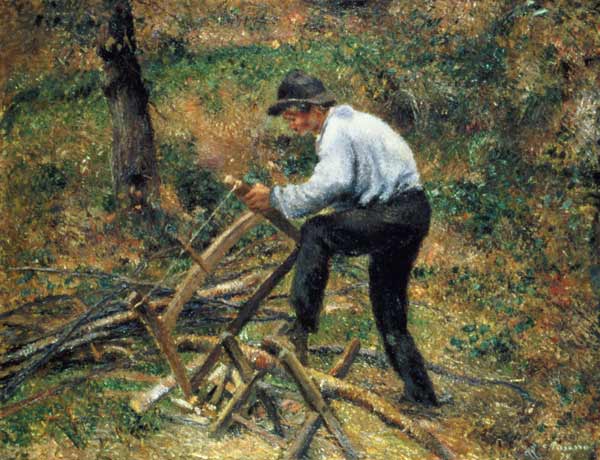 Père Melonbeim wood saws a Camille Pissarro