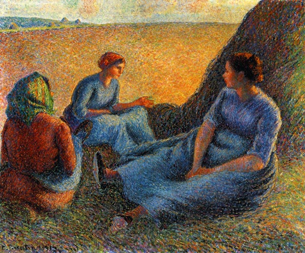 Rest at the hay harvest a Camille Pissarro