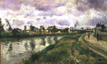 River Scene a Camille Pissarro