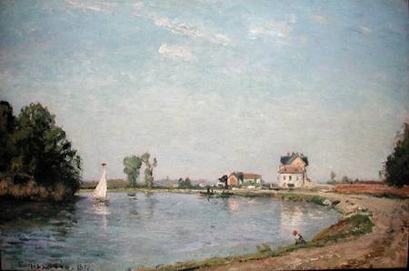 At the River's Edge a Camille Pissarro