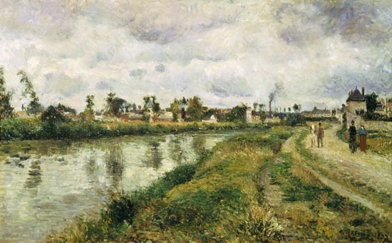 Riverside at Argenteuil a Camille Pissarro
