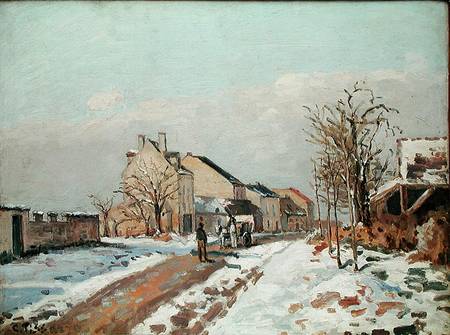 The Road from Gisors to Pontoise, Snow Effect a Camille Pissarro