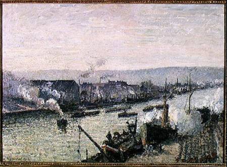 Saint-Sever Port, Rouen a Camille Pissarro