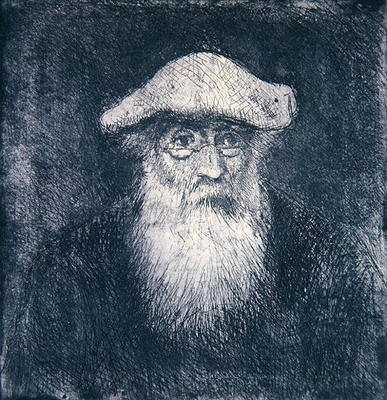 Self Portrait (engraving) a Camille Pissarro