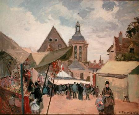September Fete, Pontoise a Camille Pissarro