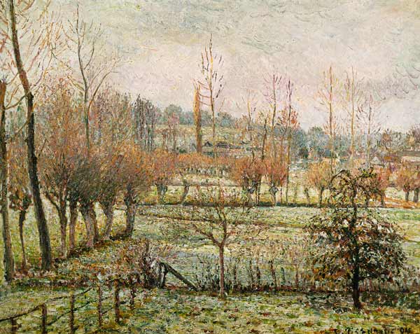 Snow Effect at Eragny a Camille Pissarro
