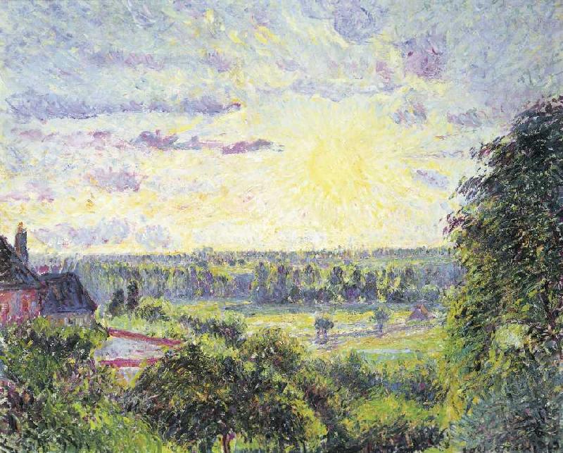 Sonnenuntergang in Eragny a Camille Pissarro