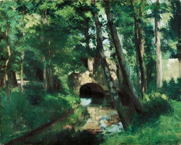 The Little Bridge, Pontoise a Camille Pissarro