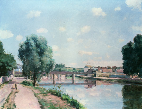 Pissarro / The railway bridge / c.1875 a Camille Pissarro