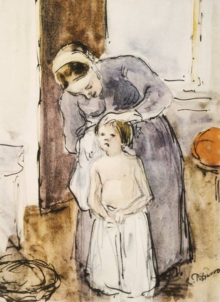 C. Pissarro / The Toilette / c. 1883 a Camille Pissarro
