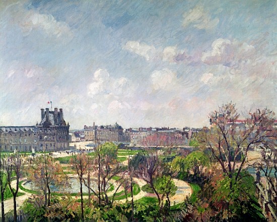 The Garden of the Tuileries, Morning, Spring a Camille Pissarro