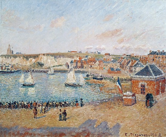 The Outer Harbour at Dieppe a Camille Pissarro