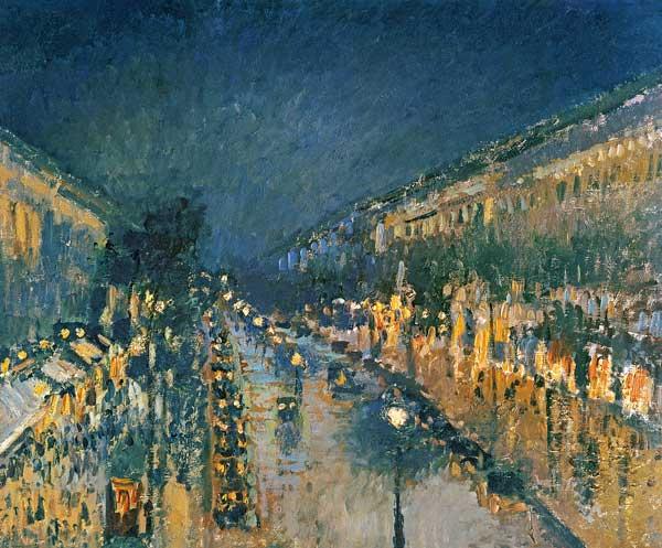 Boulevard Montmartre, at night