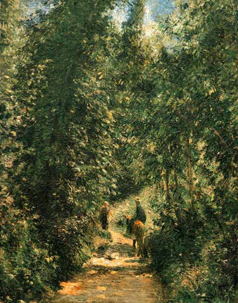 C.Pissarro, Weg unter Bäumen, Sommer a Camille Pissarro