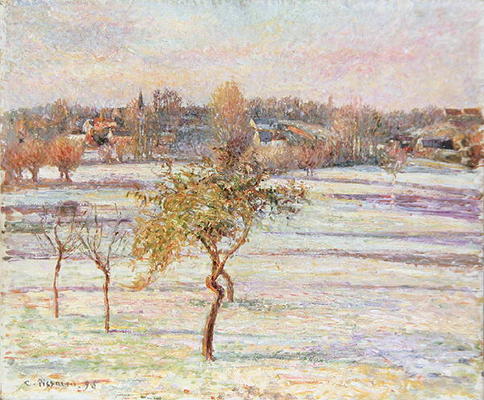 White Frost at Eragny, 1895 (oil on canvas) a Camille Pissarro