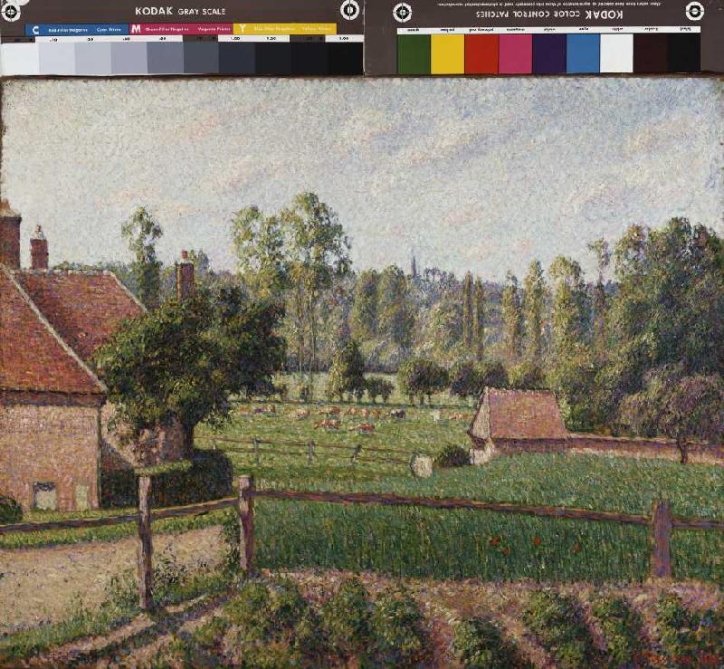 Wiese in Eragny a Camille Pissarro