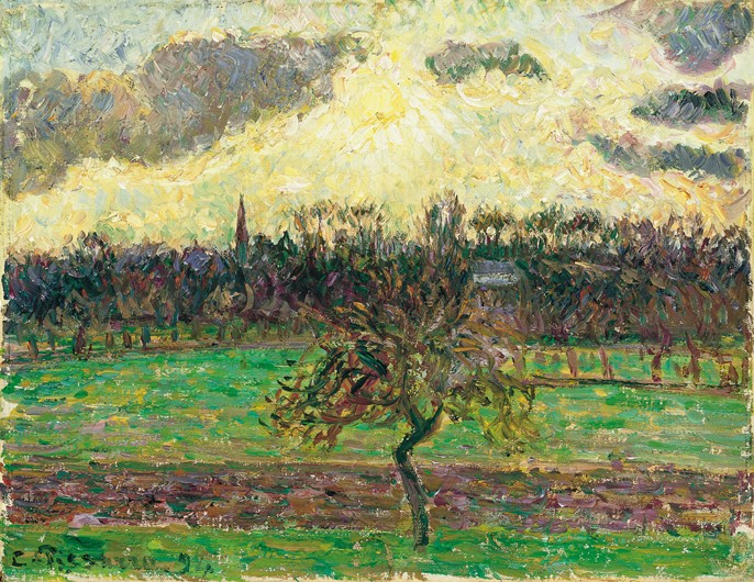 The Meadows at Éragny, Apple Tree a Camille Pissarro