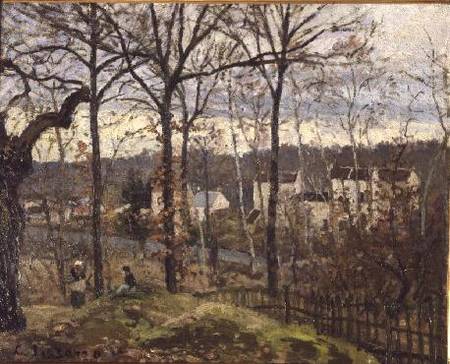 Winter Landscape at Louveciennes a Camille Pissarro