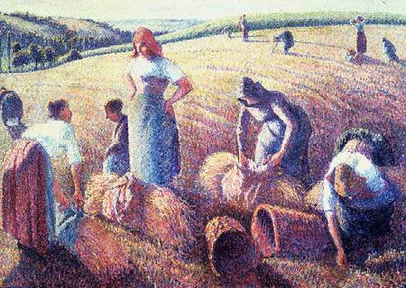 Women Haymaking a Camille Pissarro