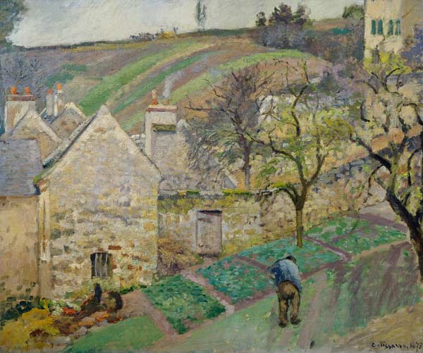 Hillside of the Hermitage, Pontoise a Camille Pissarro