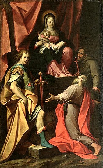 Madonna and Child with St. Vitalis, St. Jerome and St. Francis a Camillo Procaccini