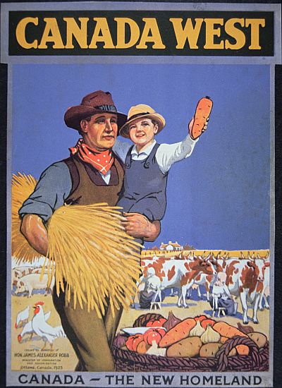 Poster promoting immigration to Canada a Canadian School