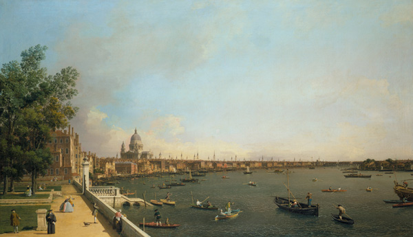 London. The Thames from Somerset House Terrace towards the City a Canal Giovanni Antonio Canaletto
