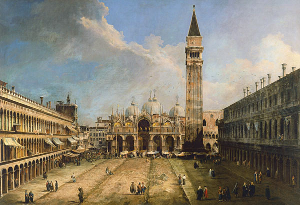 Piazza San Marco a Canal Giovanni Antonio Canaletto