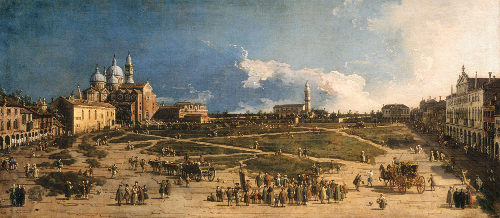 Prà della Valle in Padua a Canal Giovanni Antonio Canaletto
