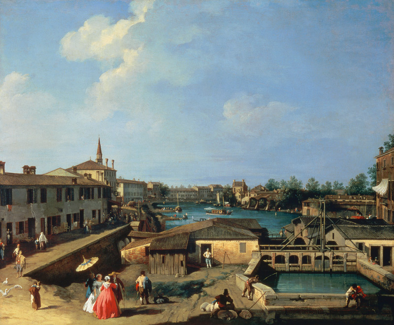 Sluices of Dolo a Canal Giovanni Antonio Canaletto
