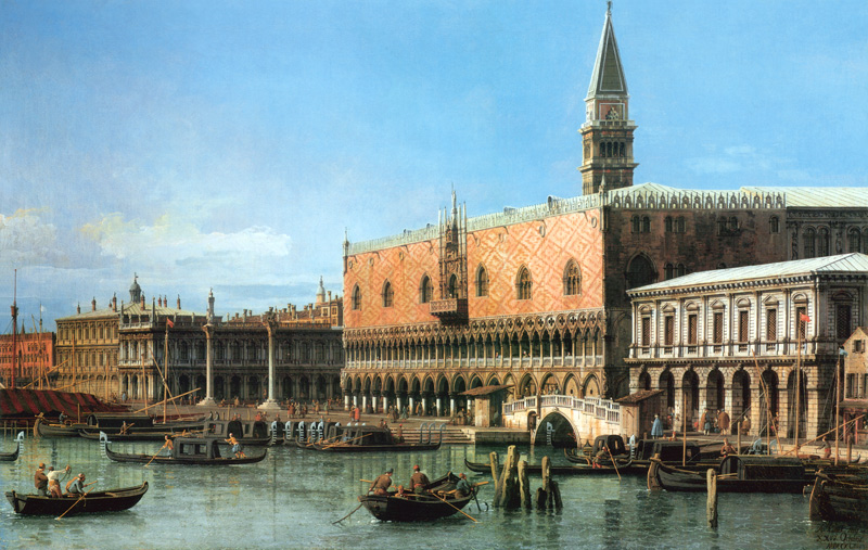 The The Molo looking west a Canal Giovanni Antonio Canaletto