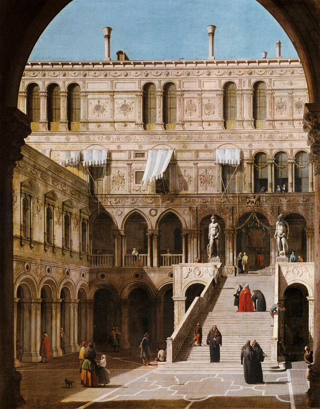 Venedig, Dogenpalast, Scala dei Giganti a Canal Giovanni Antonio Canaletto