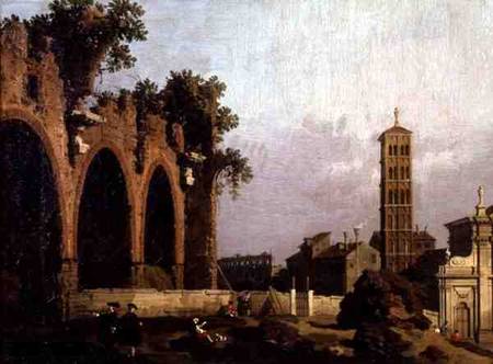 The Basilica of Massenlio a Canal Giovanni Antonio Canaletto