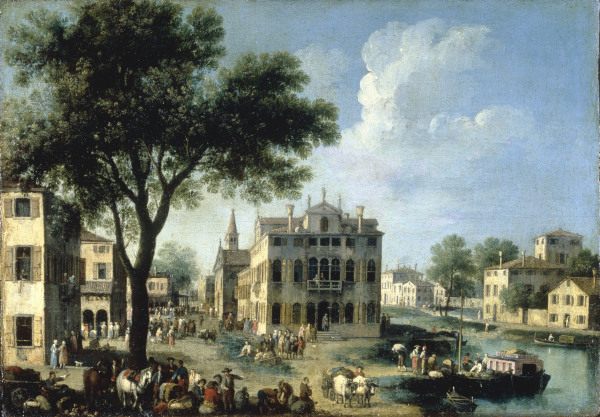 Brenta / View / Ptg.by Canaletto / C18th a Canal Giovanni Antonio Canaletto