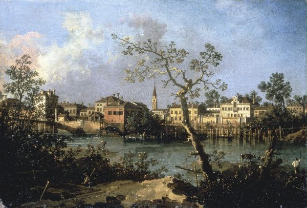 Brenta Canal / Ptg.by Canaletto / c.1760 a Canal Giovanni Antonio Canaletto