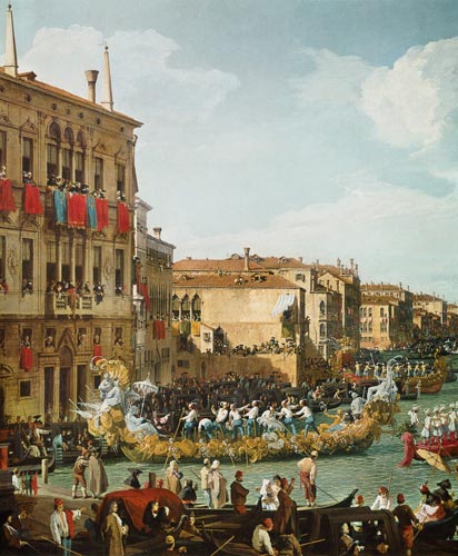 Carnival a Canal Giovanni Antonio Canaletto
