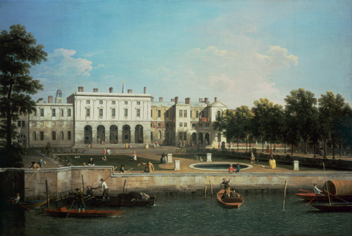 La vecchia dimora Somerset a Canal Giovanni Antonio Canaletto