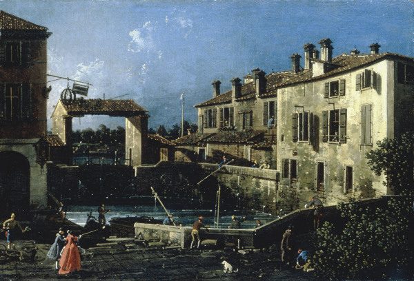 Dolo / Lock of the Brenta / Canaletto a Canal Giovanni Antonio Canaletto